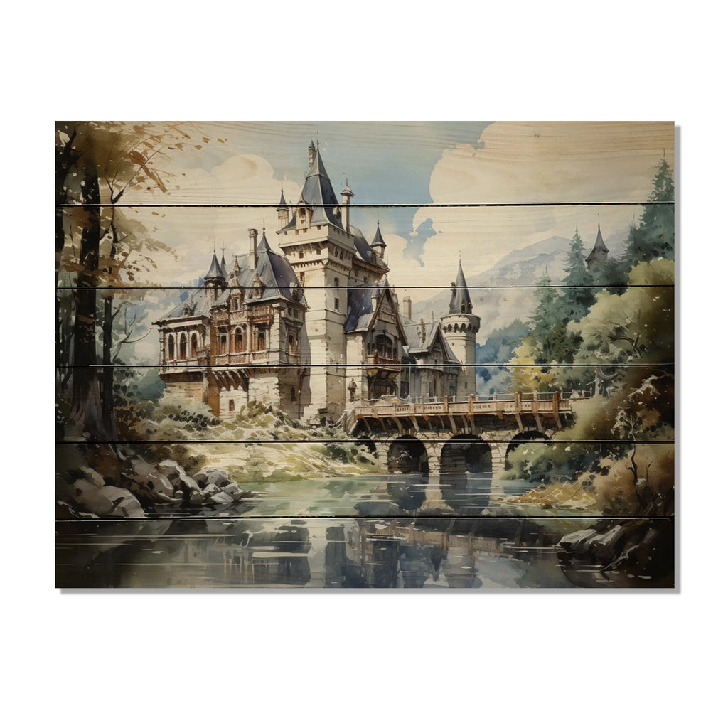 Natural Pine Wood Architecture Print H267