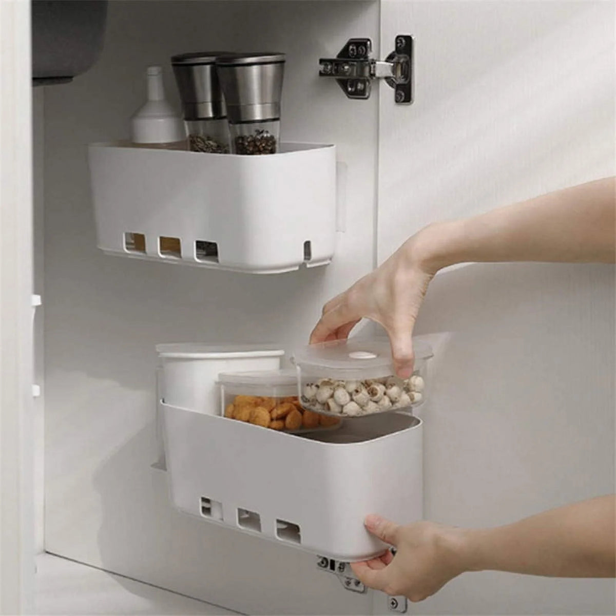 Pull-Out Closet Shelf Basket Organizer Drawers Storage Basket Z793022