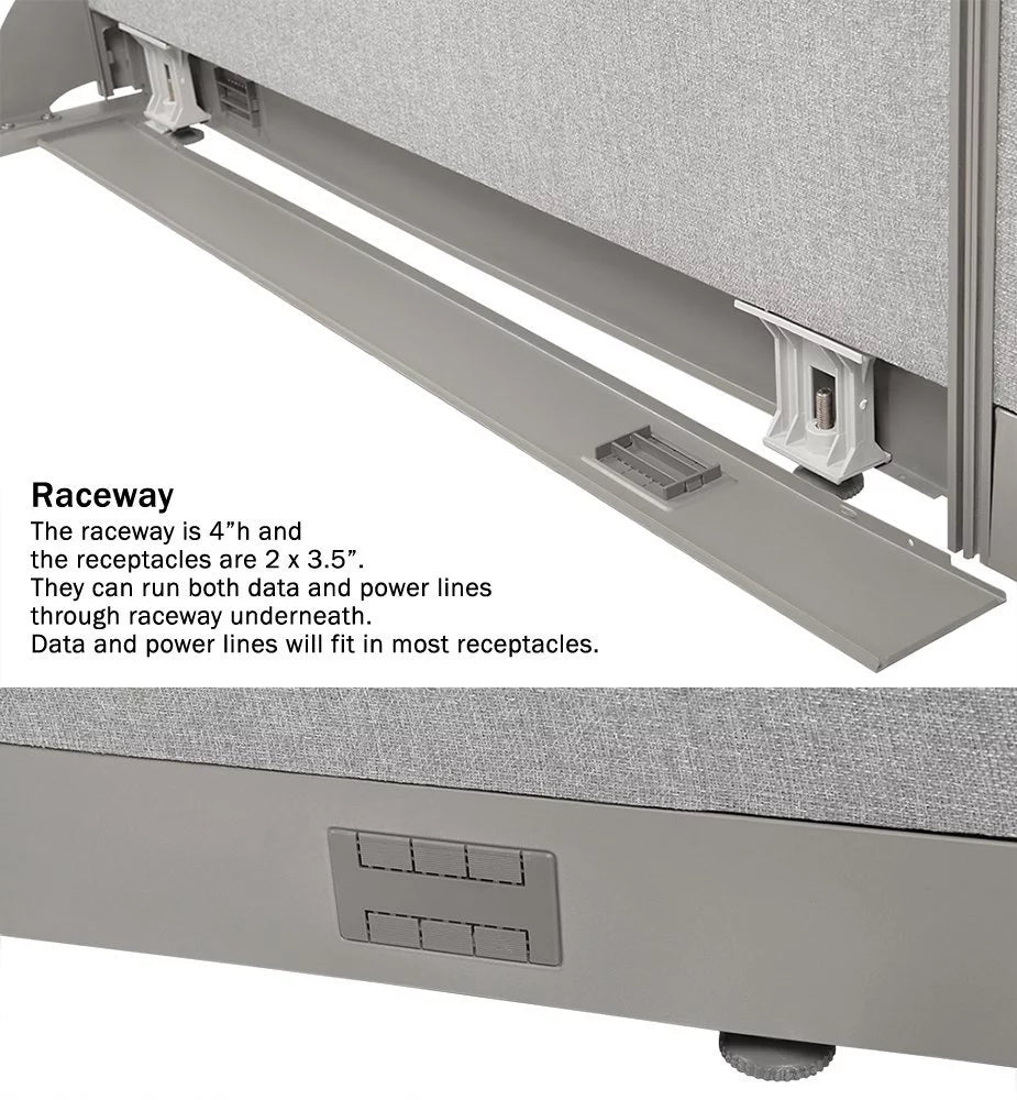 L-Shaped Freestanding Office Partition G889