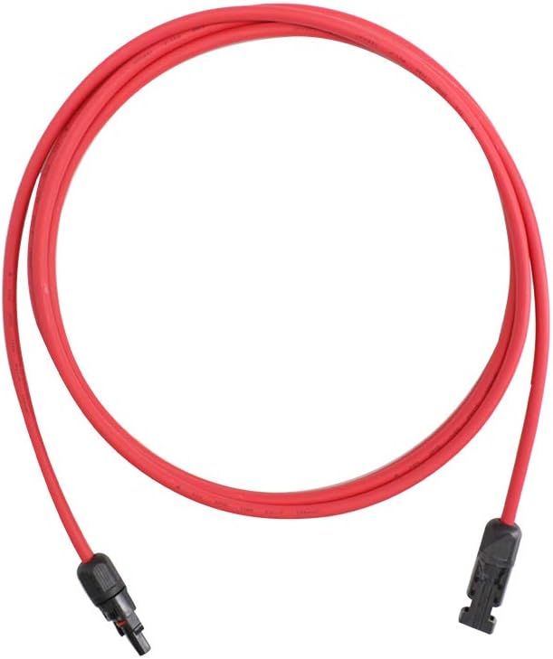 20 Feet 10AWG Solar Extension Cable Wire with Female and Male Connector, 10 Gauge (6mm²) Adaptor Kit Tool (20FT Red + 20FT Black) Z294999