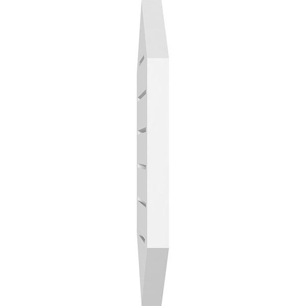 18x22W x 36x22H Vertical Peaked Surface Mount PVC Gable Vent 10/12 Pitch P390726