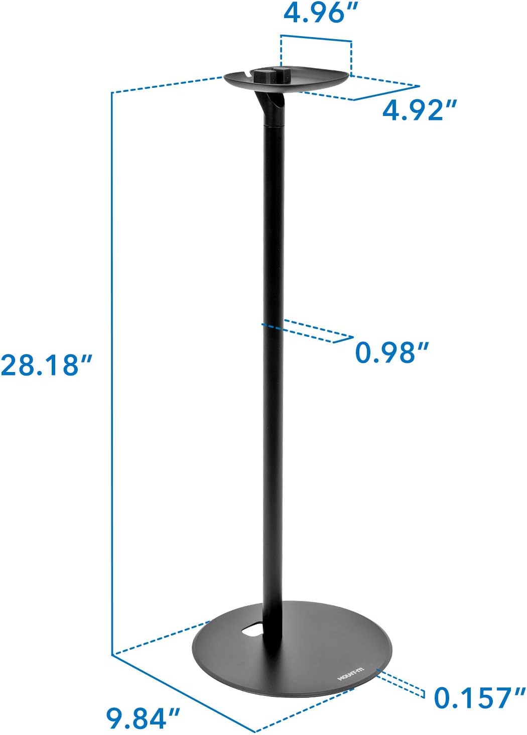 Matte Black Speaker Floor Stand I89016