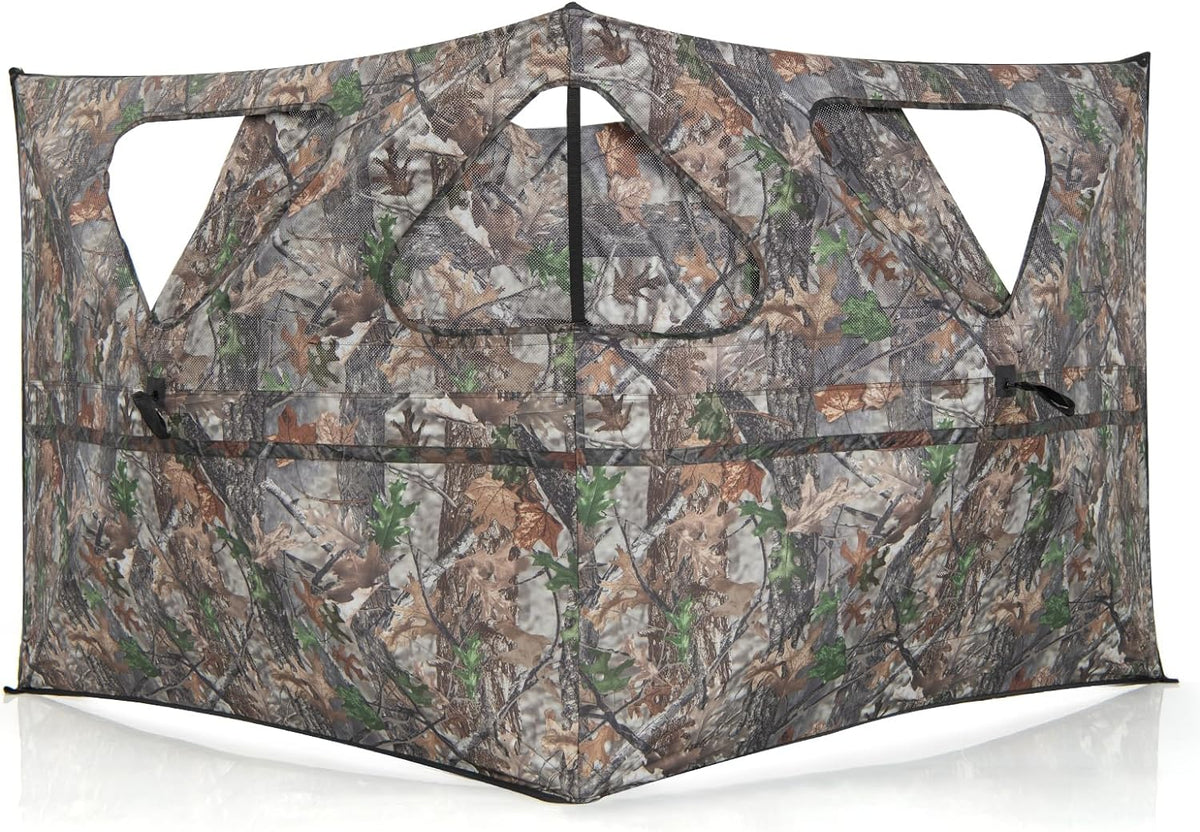 2-Panel Pop Up Ground Hunting Blind with 3 Through Ports R258
