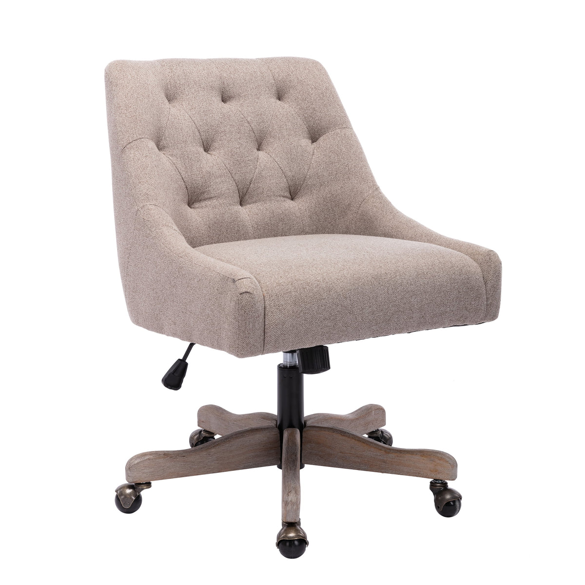 Swivel Home Office Desk Chair with Silver Foot Base I183