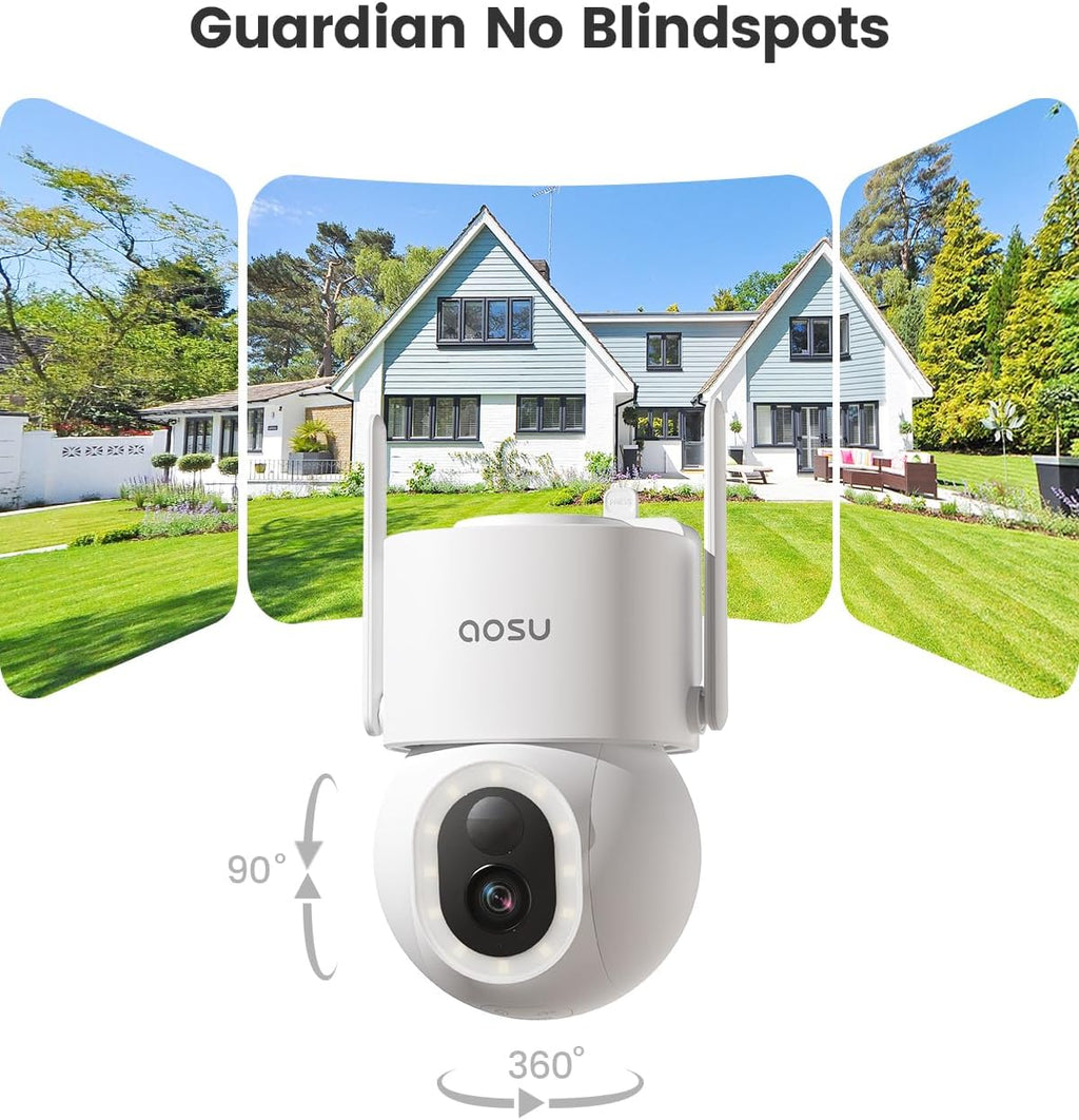 3K/5MP Solar Powered Wireless Security Camera with Color Night Vision T46278
