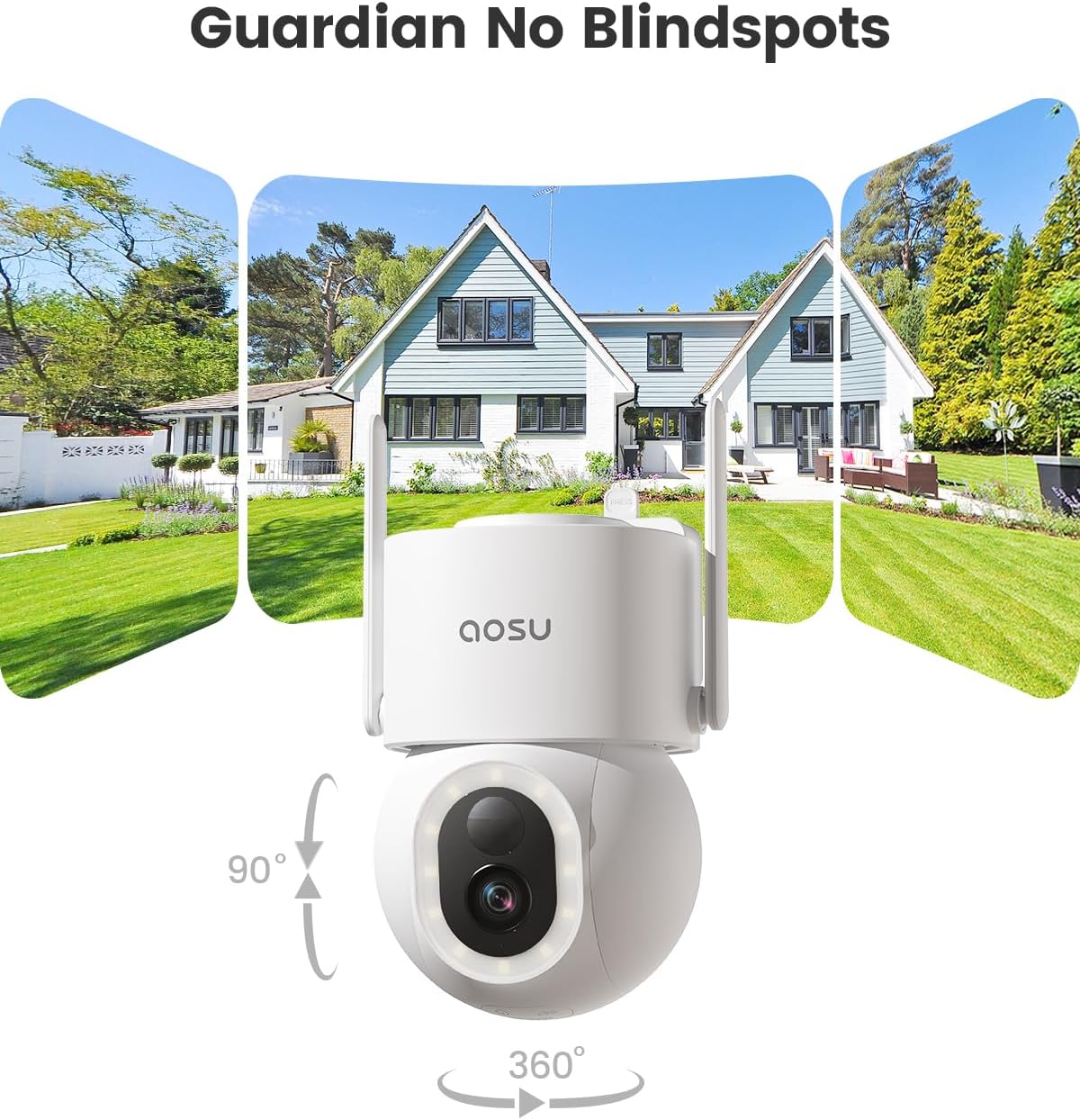 3K/5MP Solar Powered Wireless Security Camera with Color Night Vision T46278