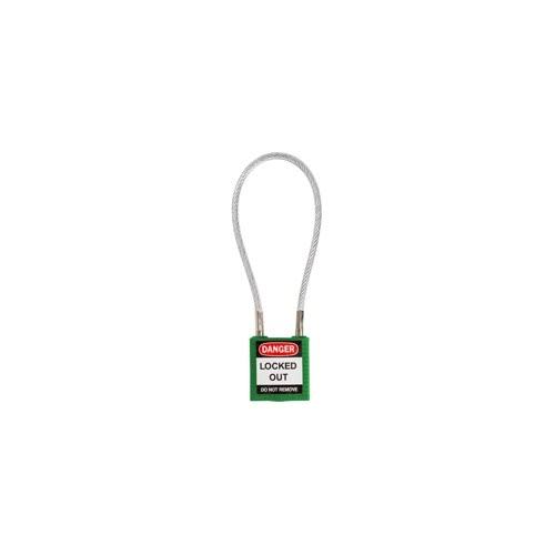 Green Compact Cable Padlock U7151