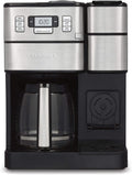 Black/Silver Coffee Center with Built-in Coffee Grinder, Coffeemaker and Single-serve Brewer I96383
