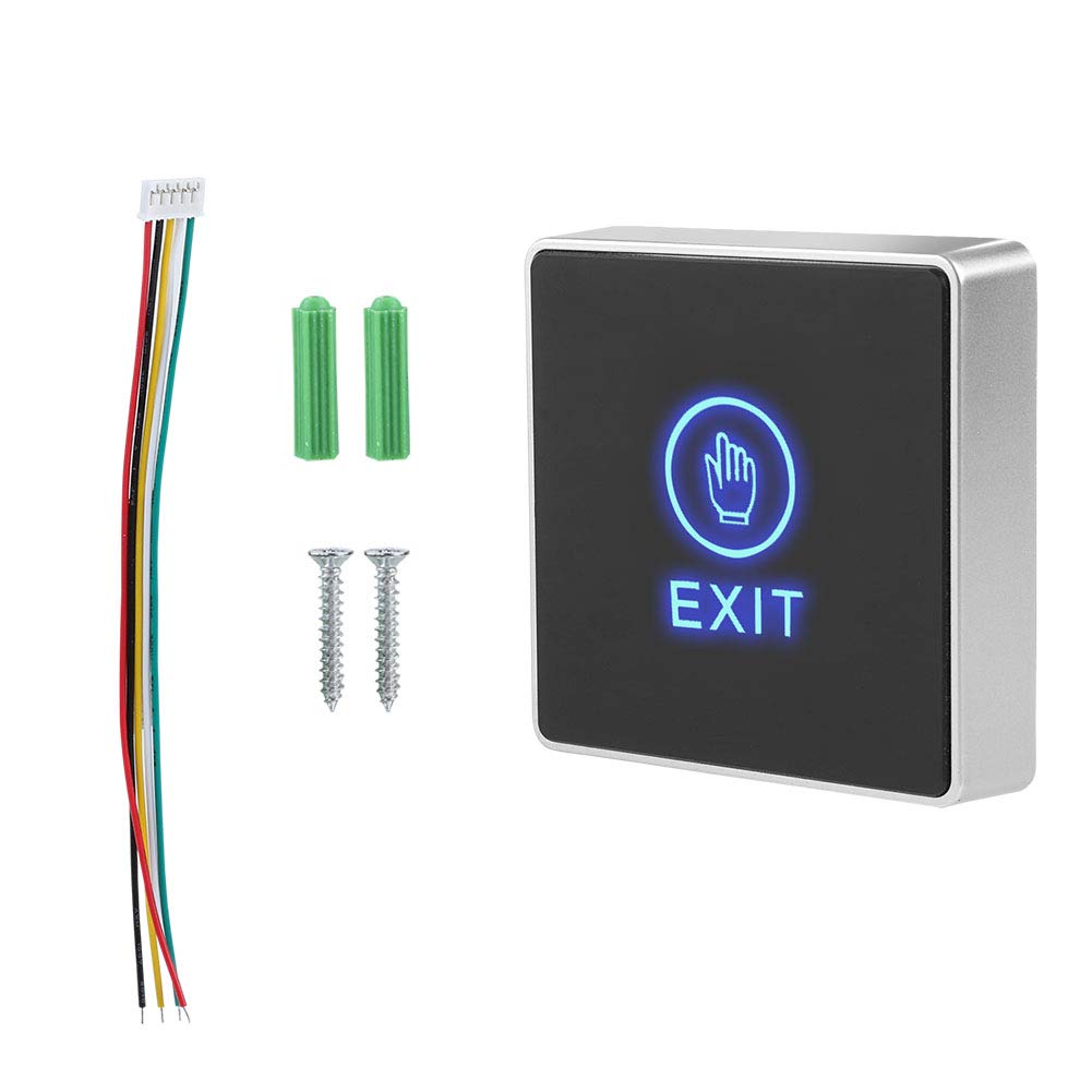 Door Touch Exit Release Button Switch Panel with Blue Indicator Light L166