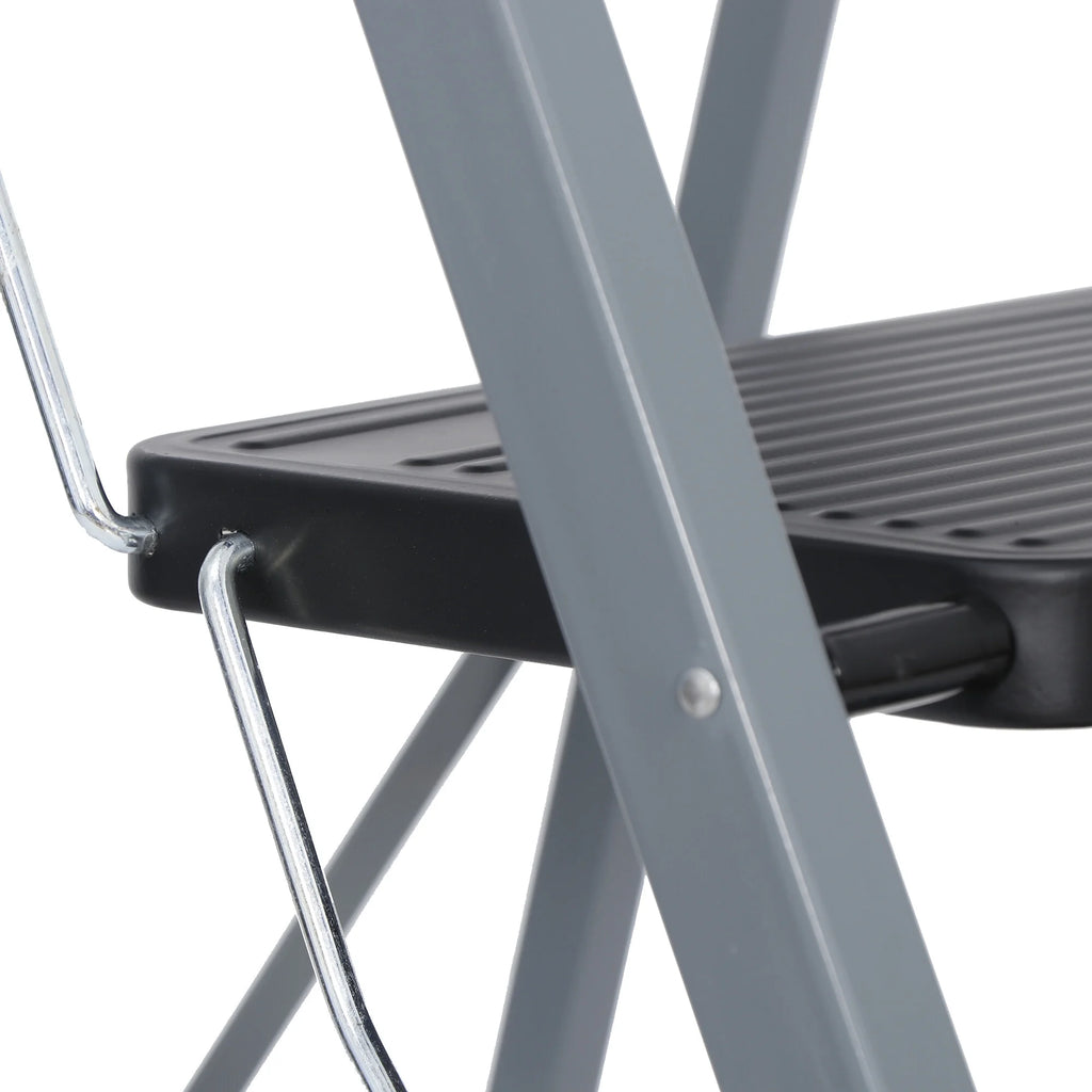 Folding 3-Step Steel Ladder with Handgrip Q5410