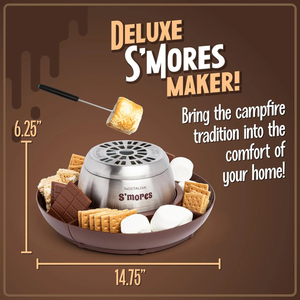 Brown Electric Smores Maker with 4 Roasting Forks I63848