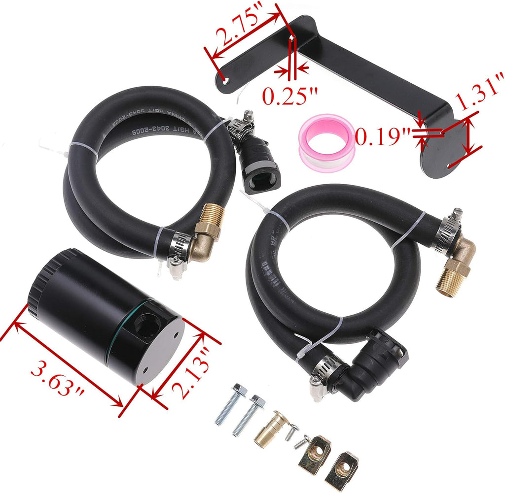 Oil Air Separator Catch Canister 3.0 Ounces Billet Aluminum Z43393