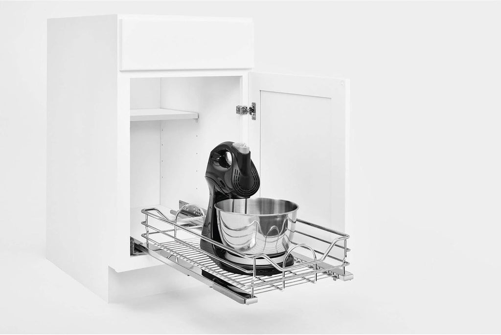 33 x 22 Inch Single Chrome Wire Pull Out Shelf Organizer I2435