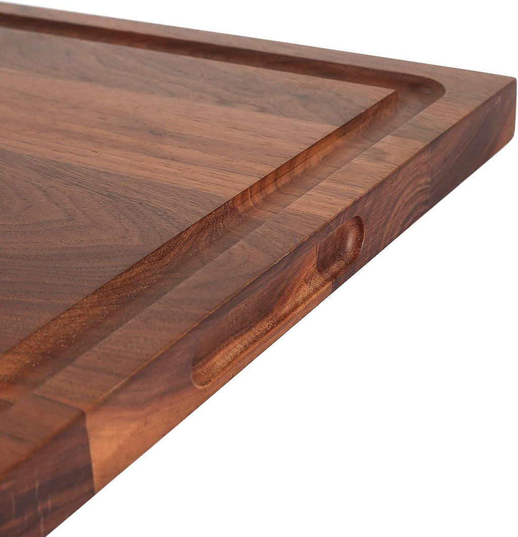 Walnut Wood Cutting Board with Juice Groove, Pack of 2 S8565