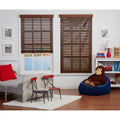 Dark Oak Cordless Faux Wood Blind Y2477