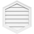 18x22W x 36x22H Vertical Peaked Surface Mount PVC Gable Vent 10/12 Pitch P390726