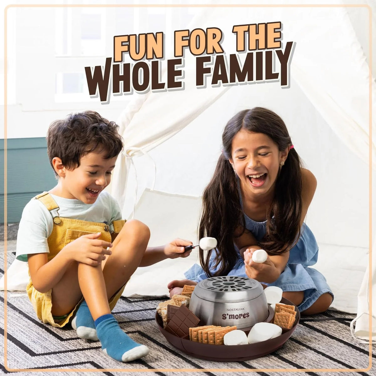 Brown Electric Smores Maker with 4 Roasting Forks I63848