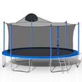 14FT Trampoline with Basketball Hoop, Ladder and Safety Enclosure Net U59931