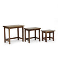 Acacia Wood Nesting Coffee Table, 3 Piece, Walnut R8108