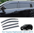 Tape-on Clip-on Window Wind Deflector Polycarbonate Rain Guard Vent Visor Smoke Gray Pack of 2 Z20341