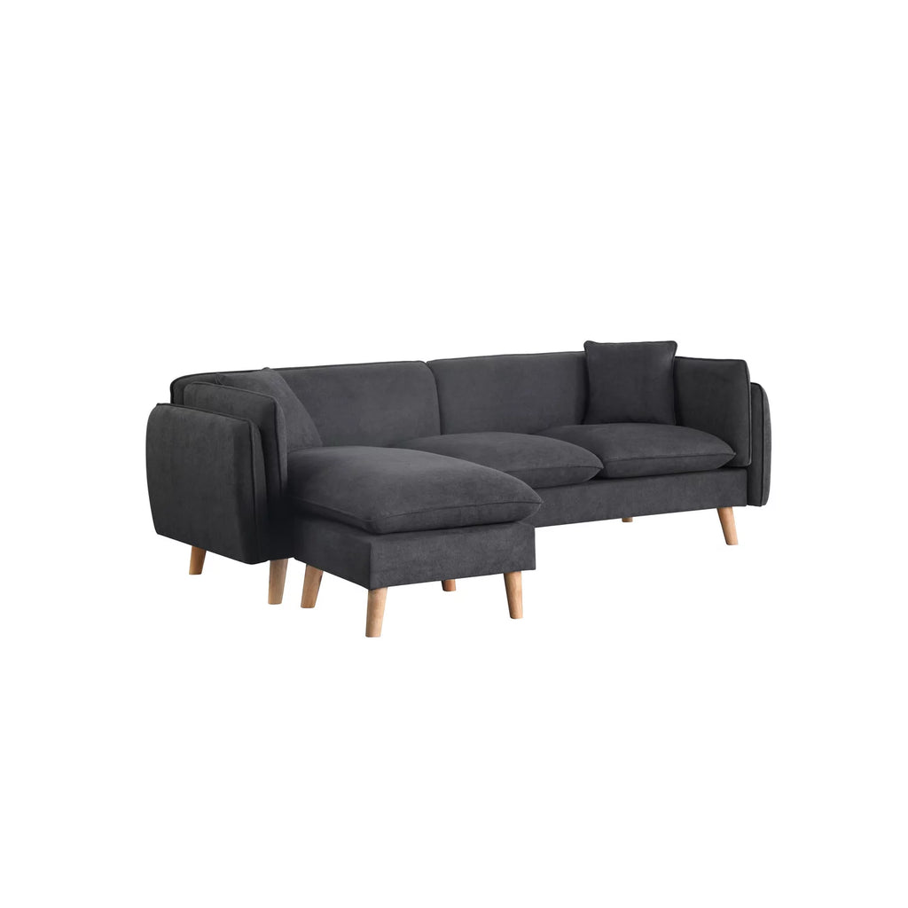 Reversible Sectional Sofa with 2 Pillows X85692