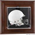Brown Framed Wall-Mountable Mini Helmet Display Case W3011