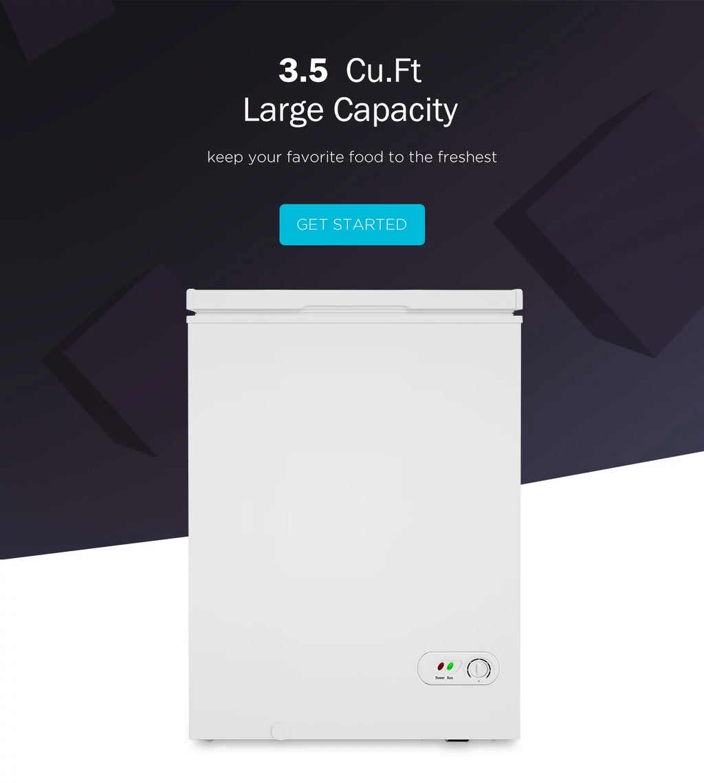 3.5 Cu Ft Compact Chest Freezer with 2 Removable Baskets F47445