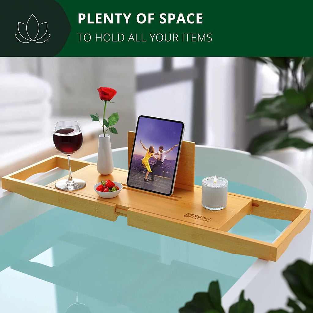 Natural Bamboo Bathtub Caddy X956731