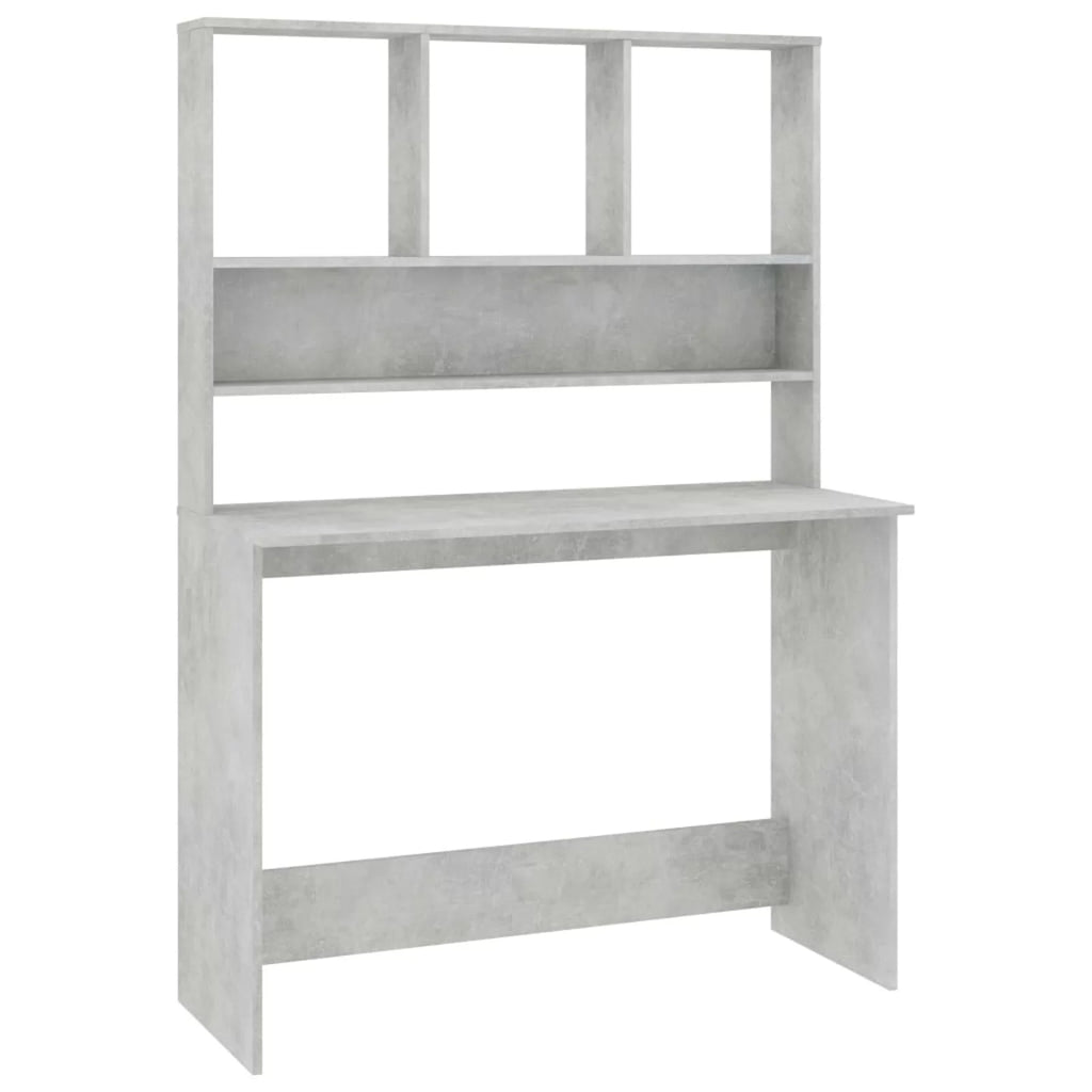 Desk with Shelves Concrete Gray Q54473