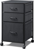 Black Fabric Mobile File Cabinet Pack of 2 D79226