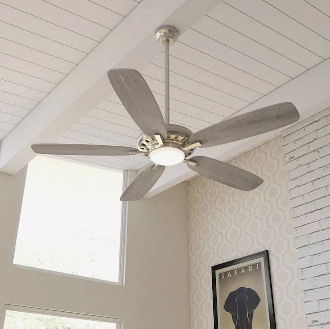 52x22 Pewter LED Indoor 5-Blade Fan with Remote L122