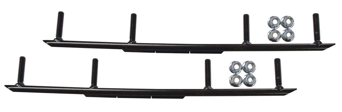 Red Razor Snowmobile Skis with 10" Round Bars Complete Kit U90612