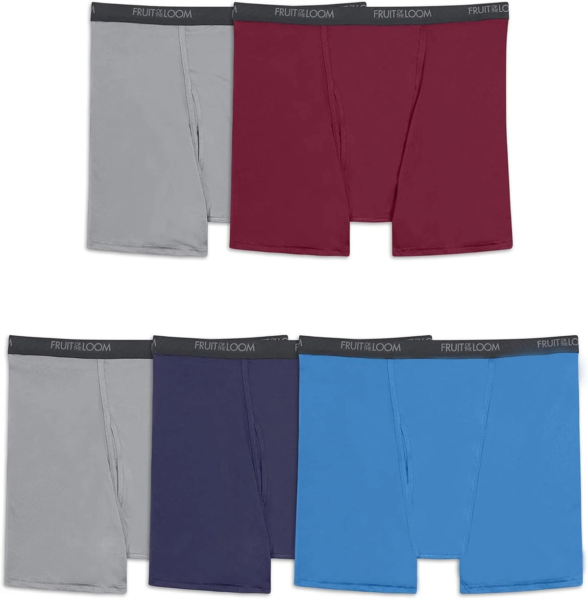 Big Men's Micro-Stretch Boxer Briefs, 5 Pack D11694