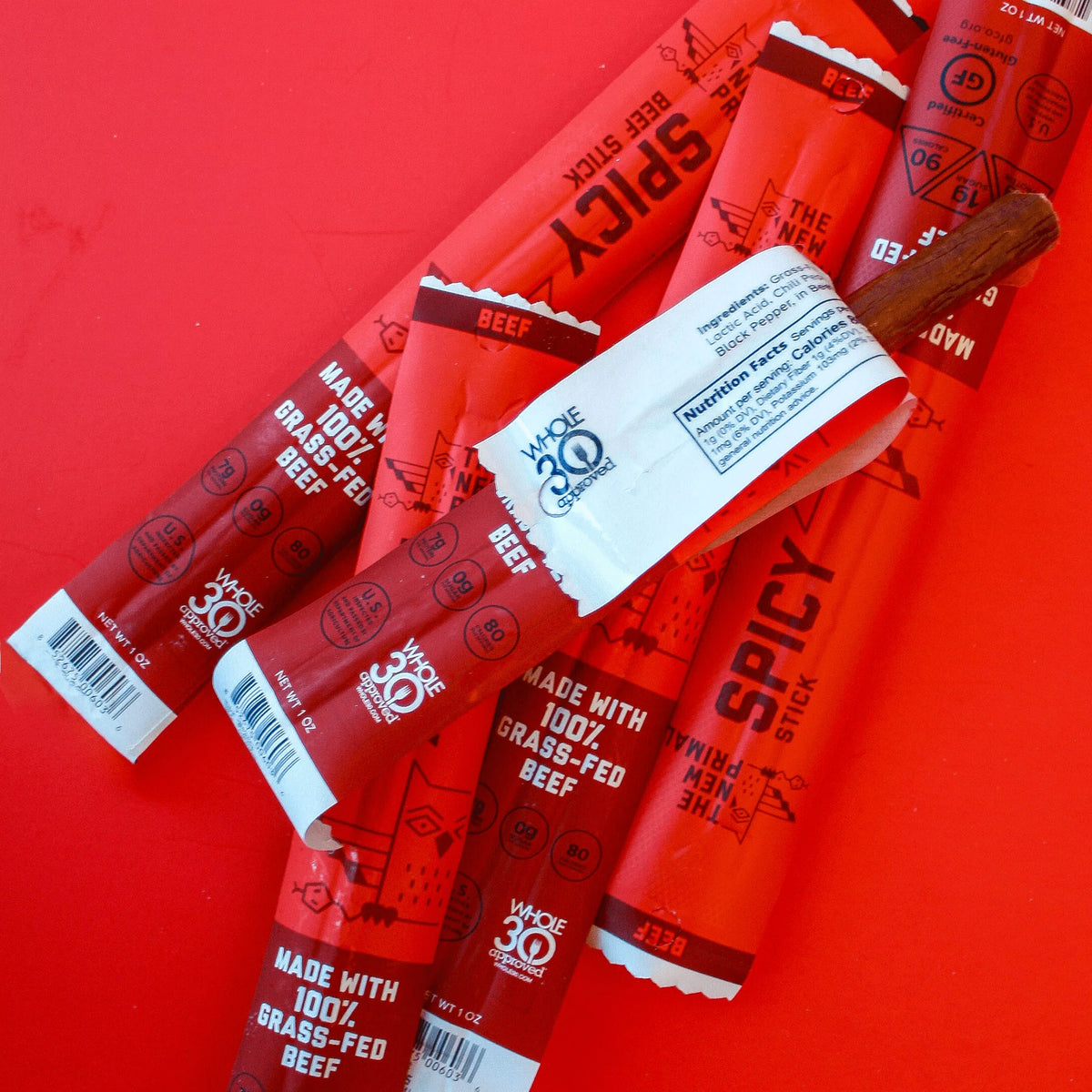 100% Grass-Fed Beef Meat Sticks (20 Sticks) P159555