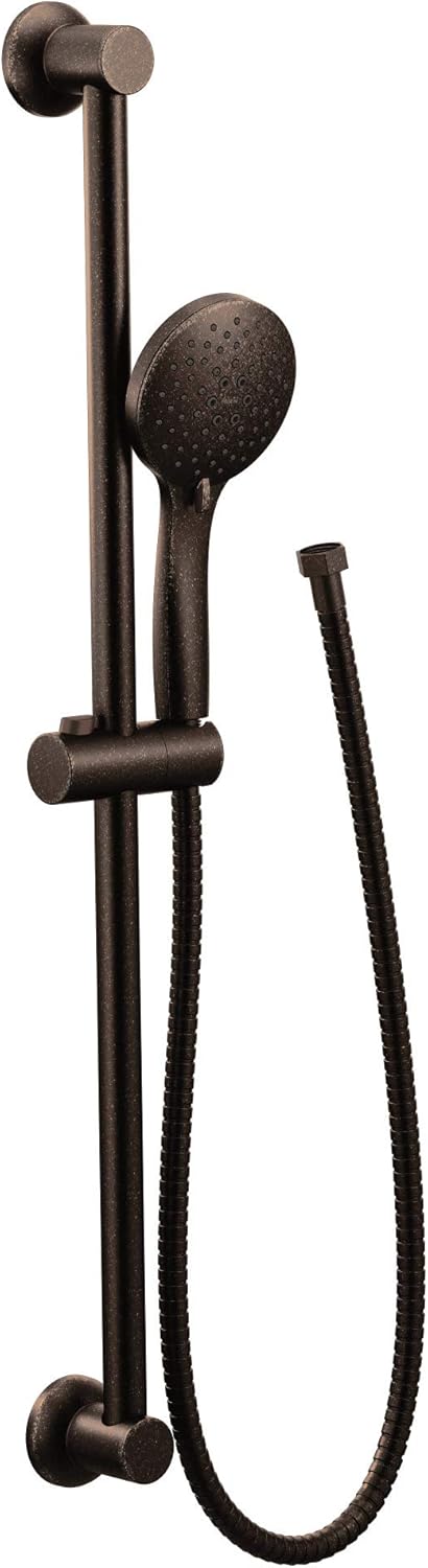 Matte Black 5-Function Handheld Shower with Slide Bar and Hose J213399
