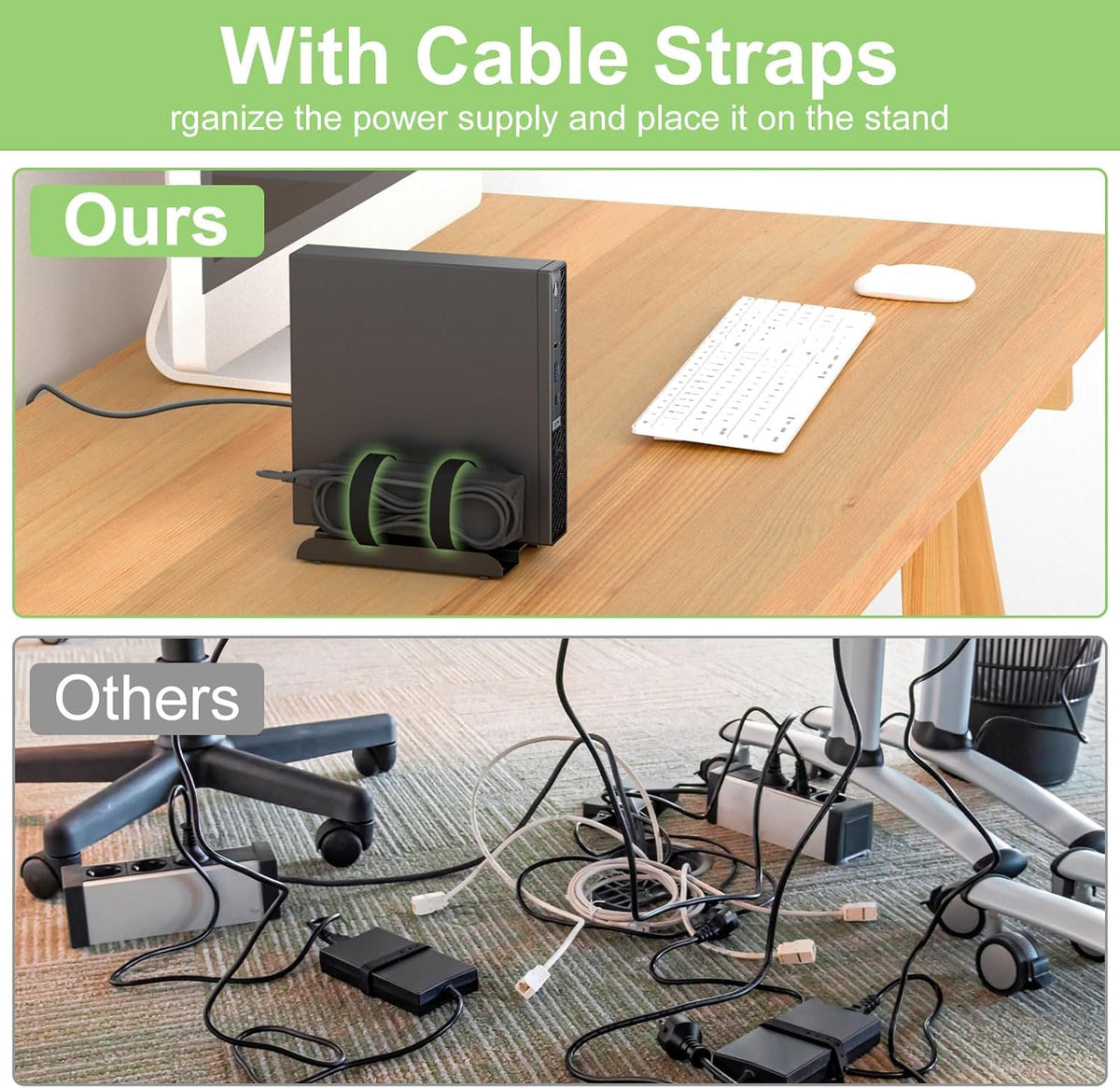 Adjustable Vertical Desk Stand for Mini PC C108582