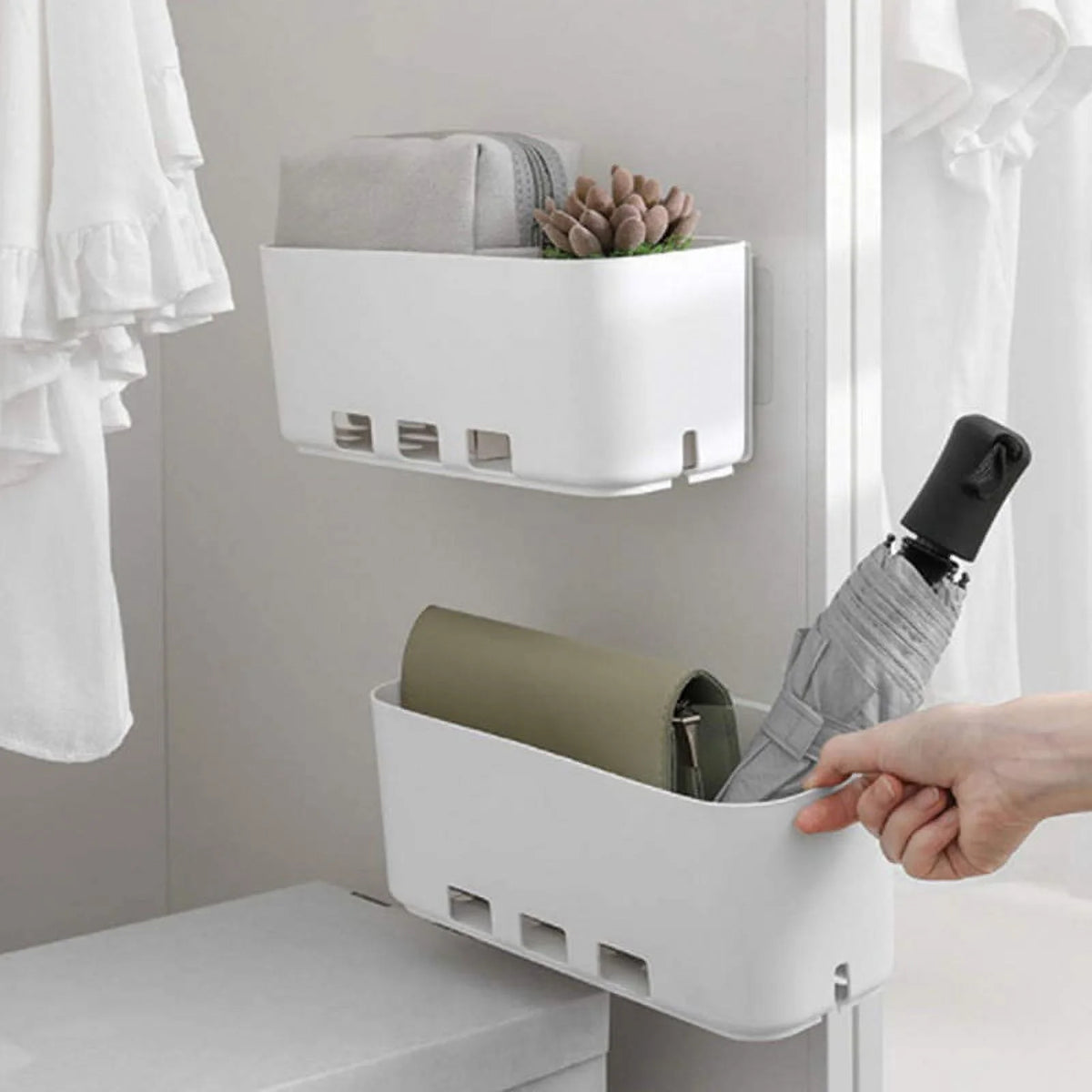 Pull-Out Closet Shelf Basket Organizer Drawers Storage Basket Z793022
