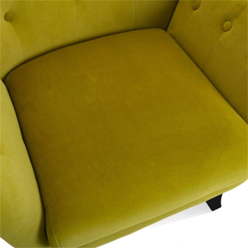 Velvet Accent Chair Armchair with Wooden Legs J291