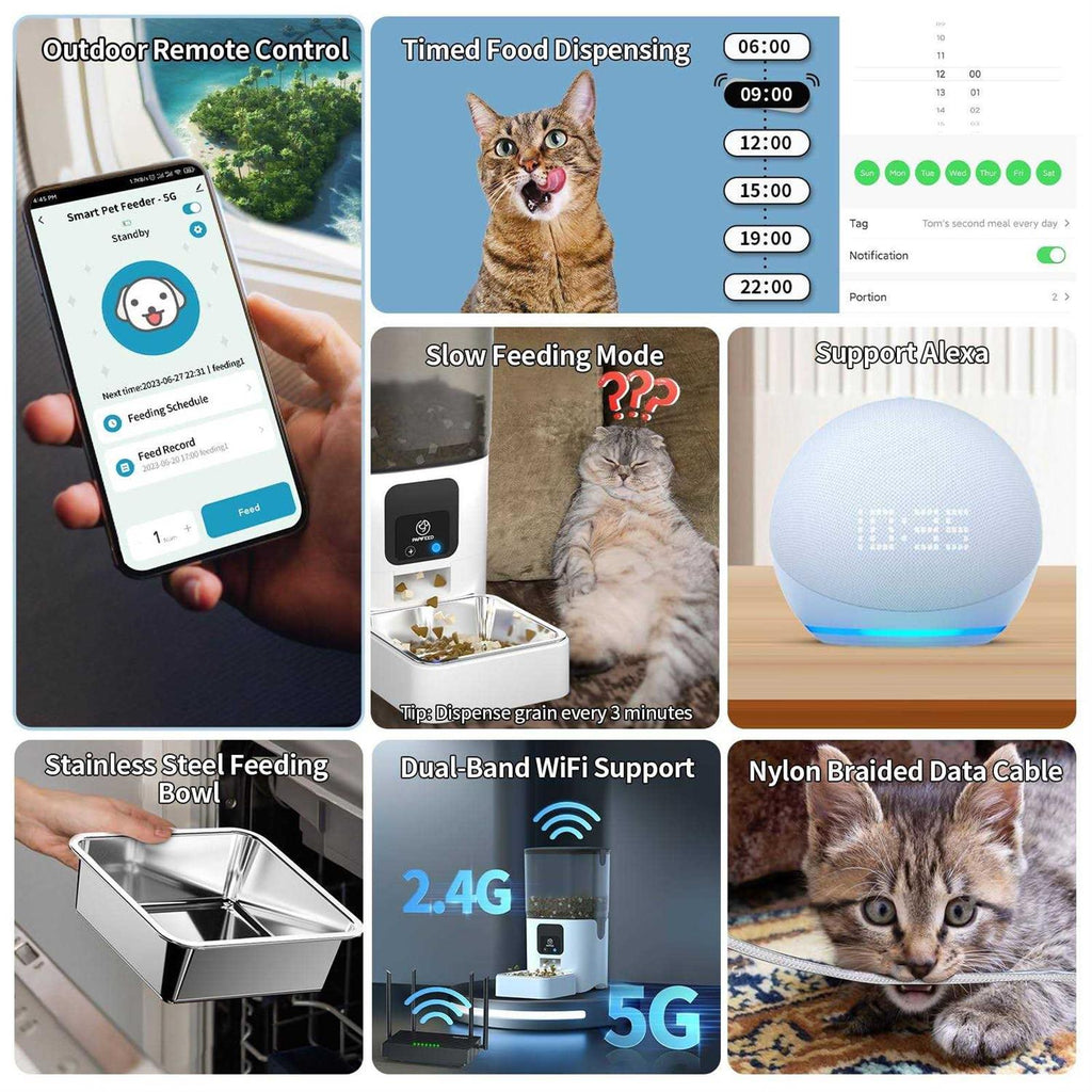 Automatic Cat Feeder with Slow Feeding Mode I9364