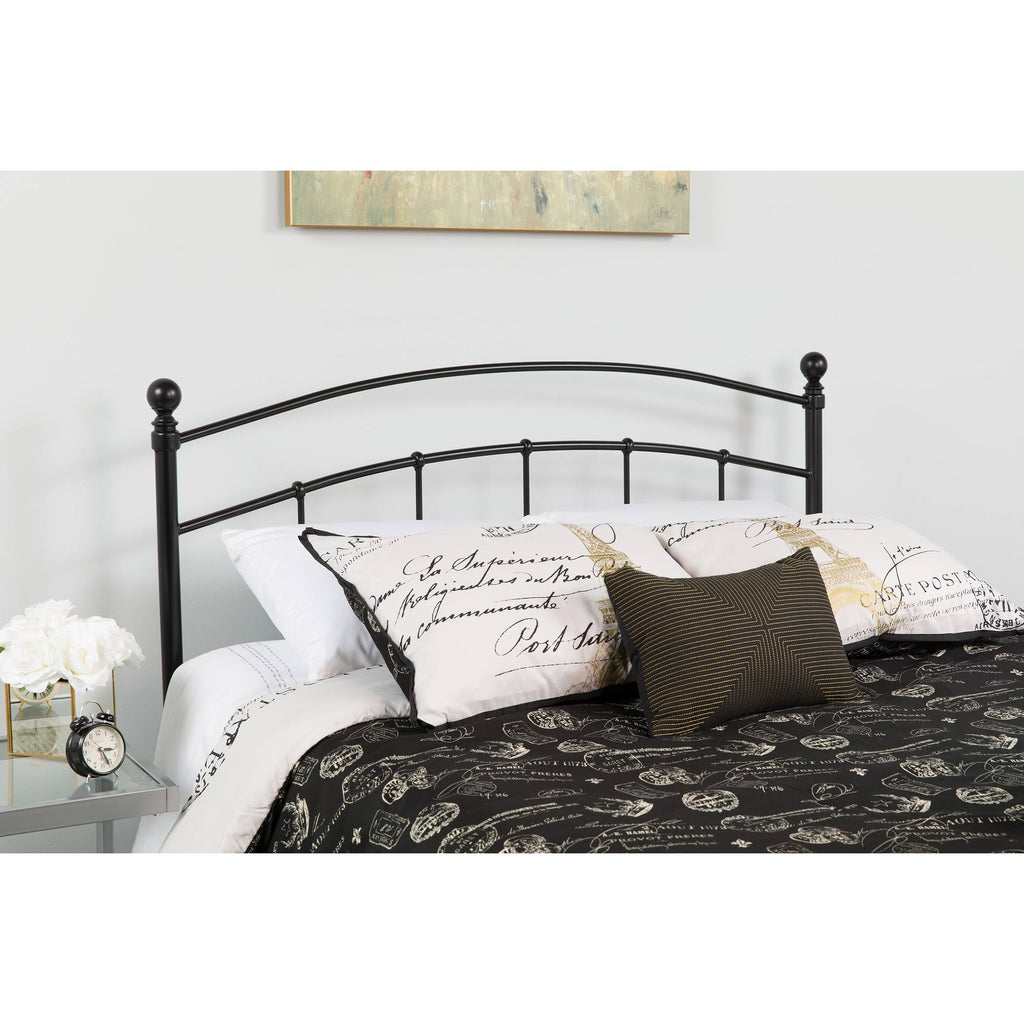 Black Contemporary Open Vertical Headboard - Full Size Y20741