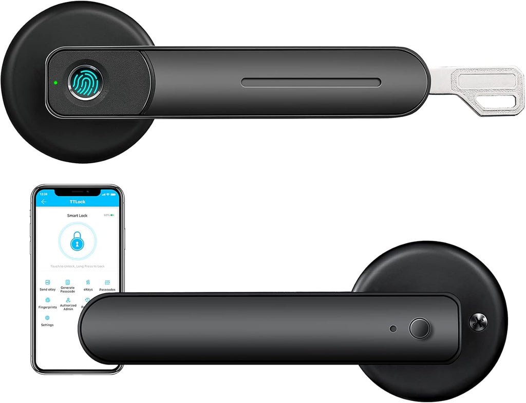 Black Fingerprint Door Lock with Keyless Entry V2839
