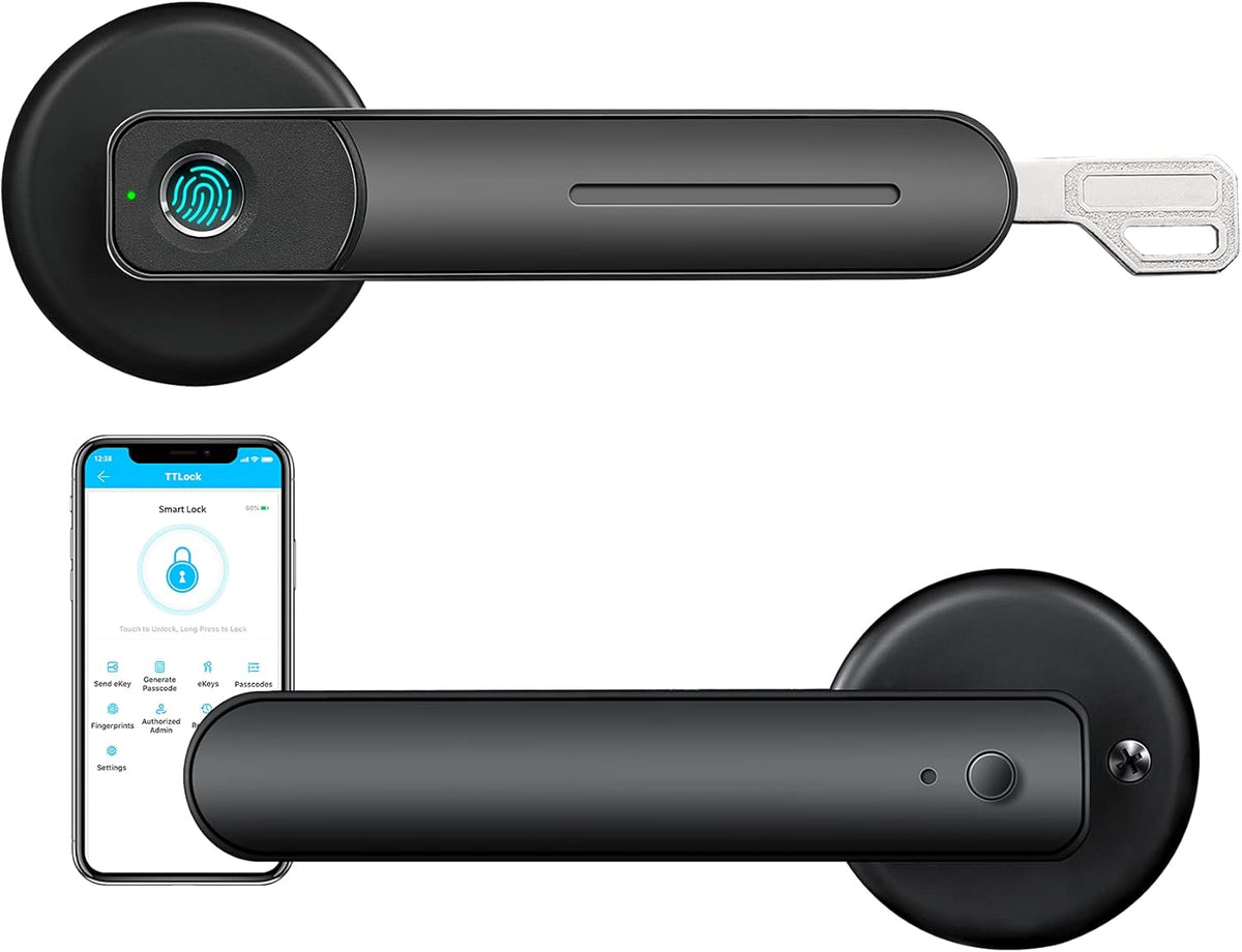 Black Fingerprint Door Lock with Keyless Entry V2839