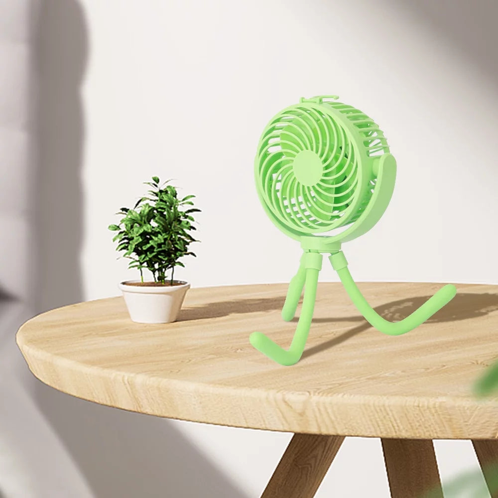 Portable Rechargeable Fan with Flexible Tripod, Black M317