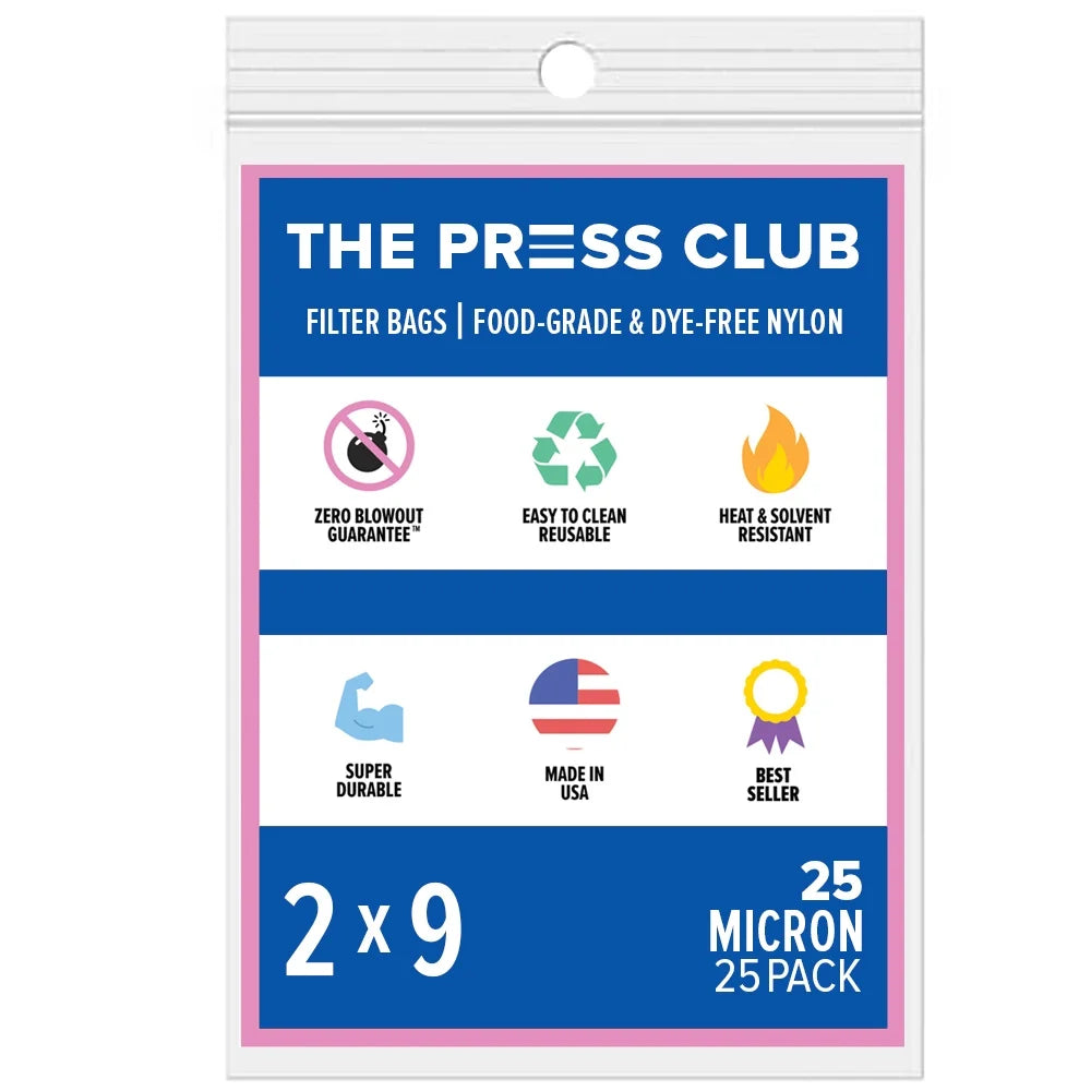 25 Micron Nylon Tea Filter Bags, 2" x 9", 25 Pack Y384
