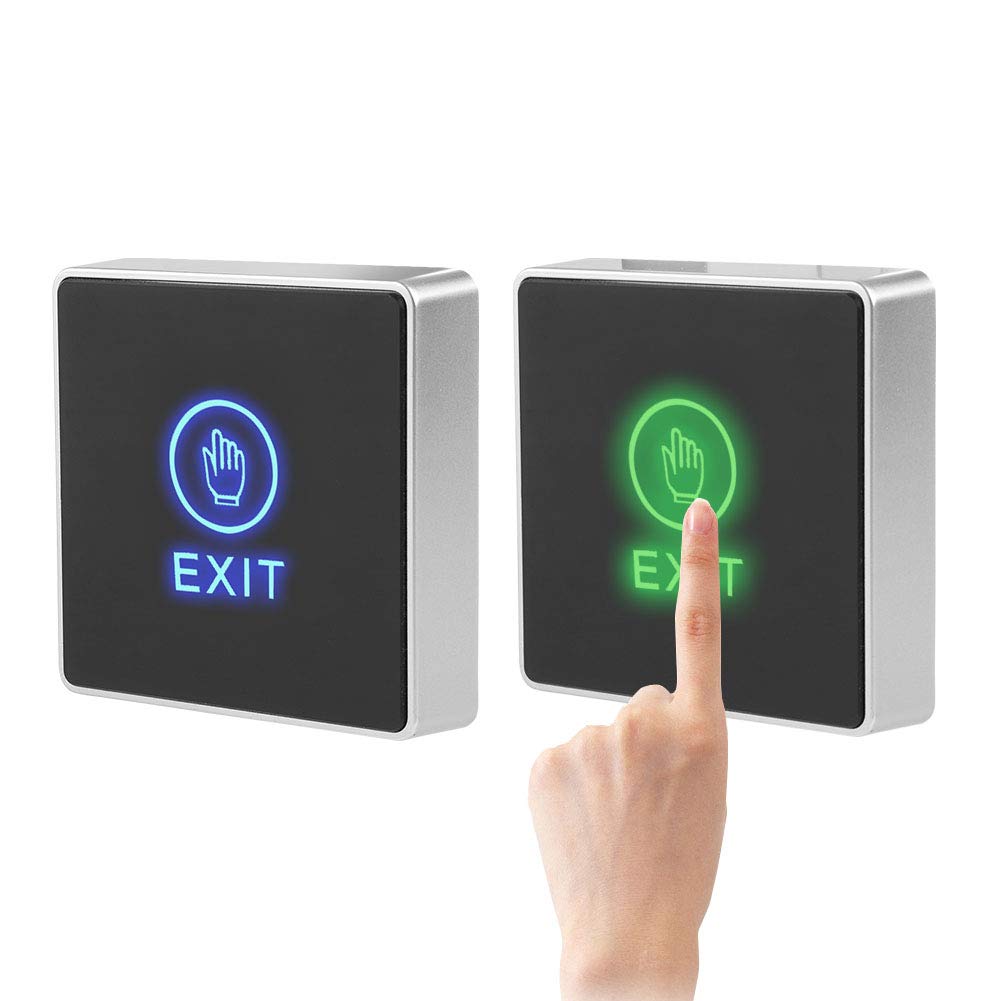 Door Touch Exit Release Button Switch Panel with Blue Indicator Light L166