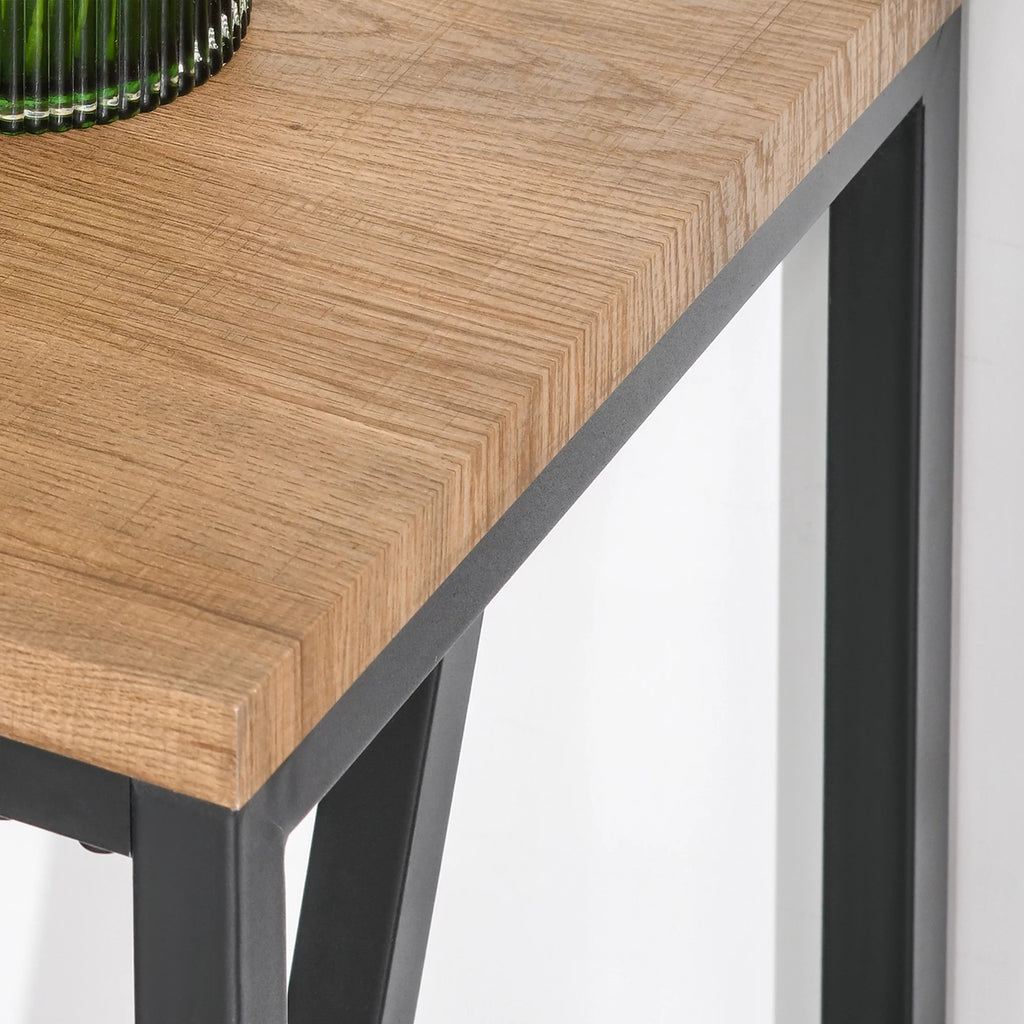 Rustic Industrial Bar Table with Metal Legs L871118
