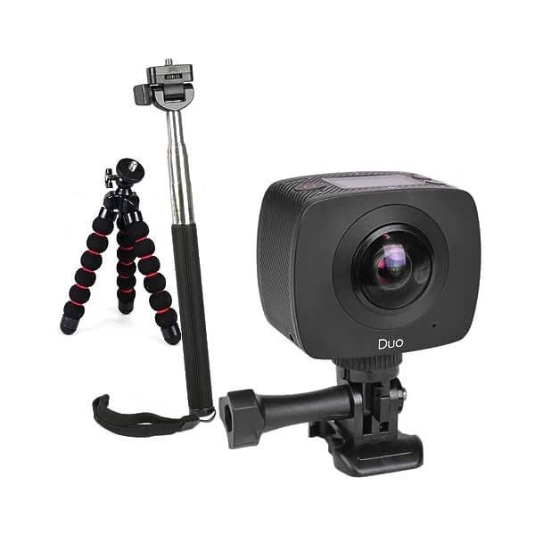 Sports Action Camera Kit Dual Lens with Tripod Y7527