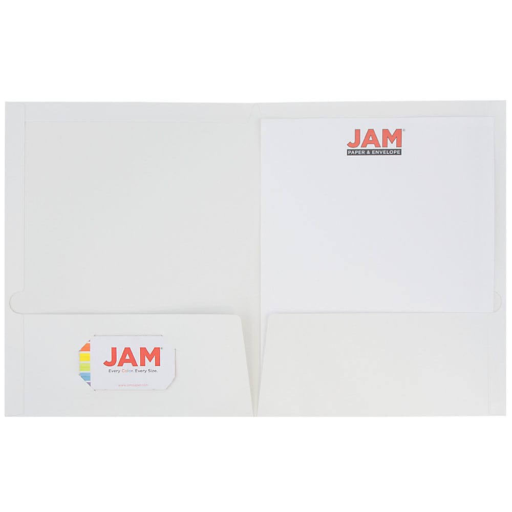 White Glossy Two Pocket Presentation Folder - 100/Pack T648