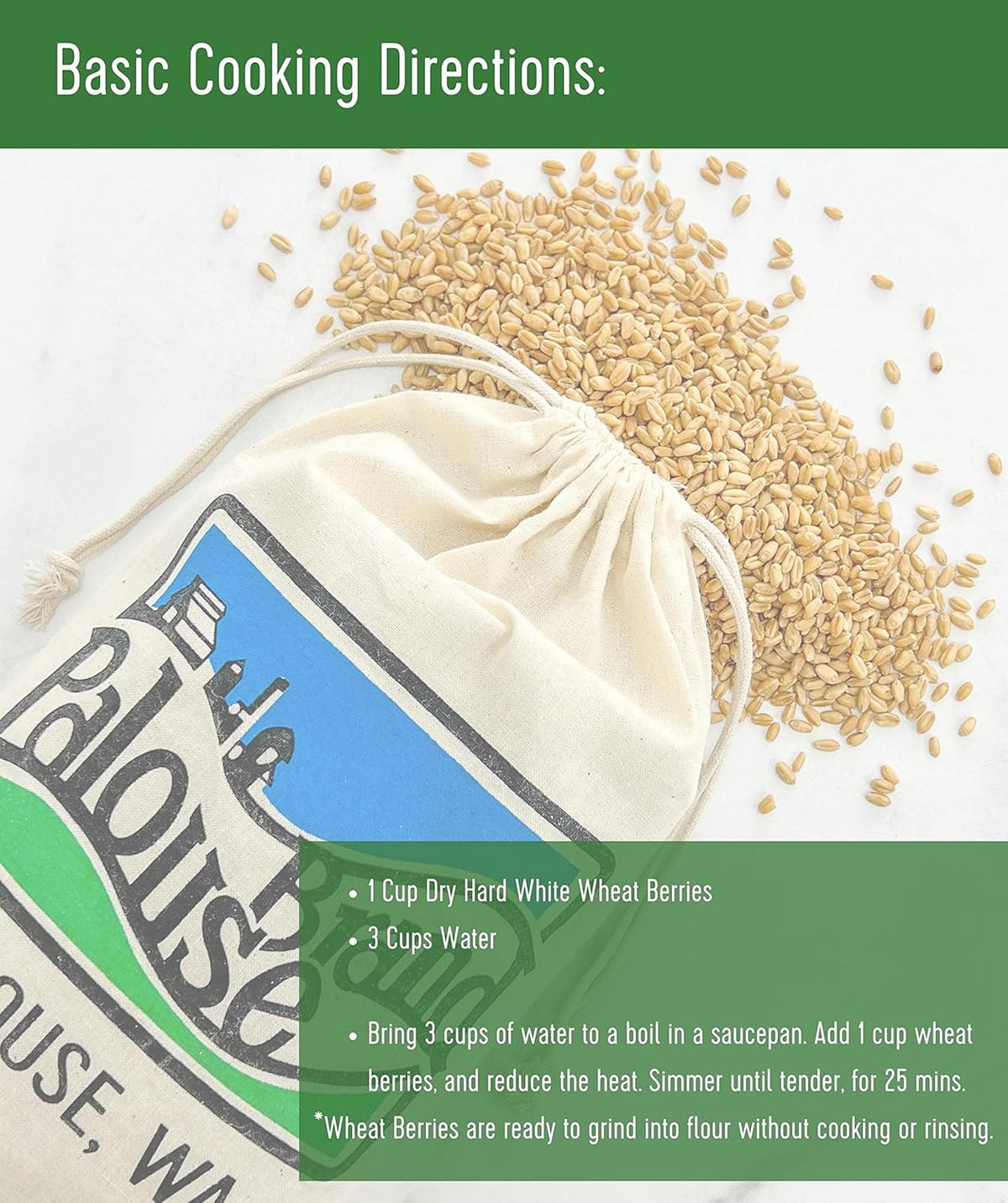 100 LBS Hard White Soft White Hard Red Winter Hard Red Spring Wheat Berries H1798