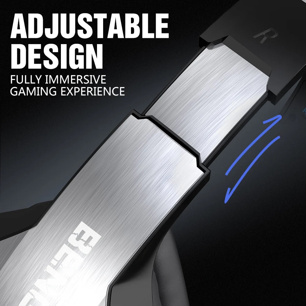 Gaming Headset with Noise Cancelling Mic, LED Light, Over Ear Headphone W52423